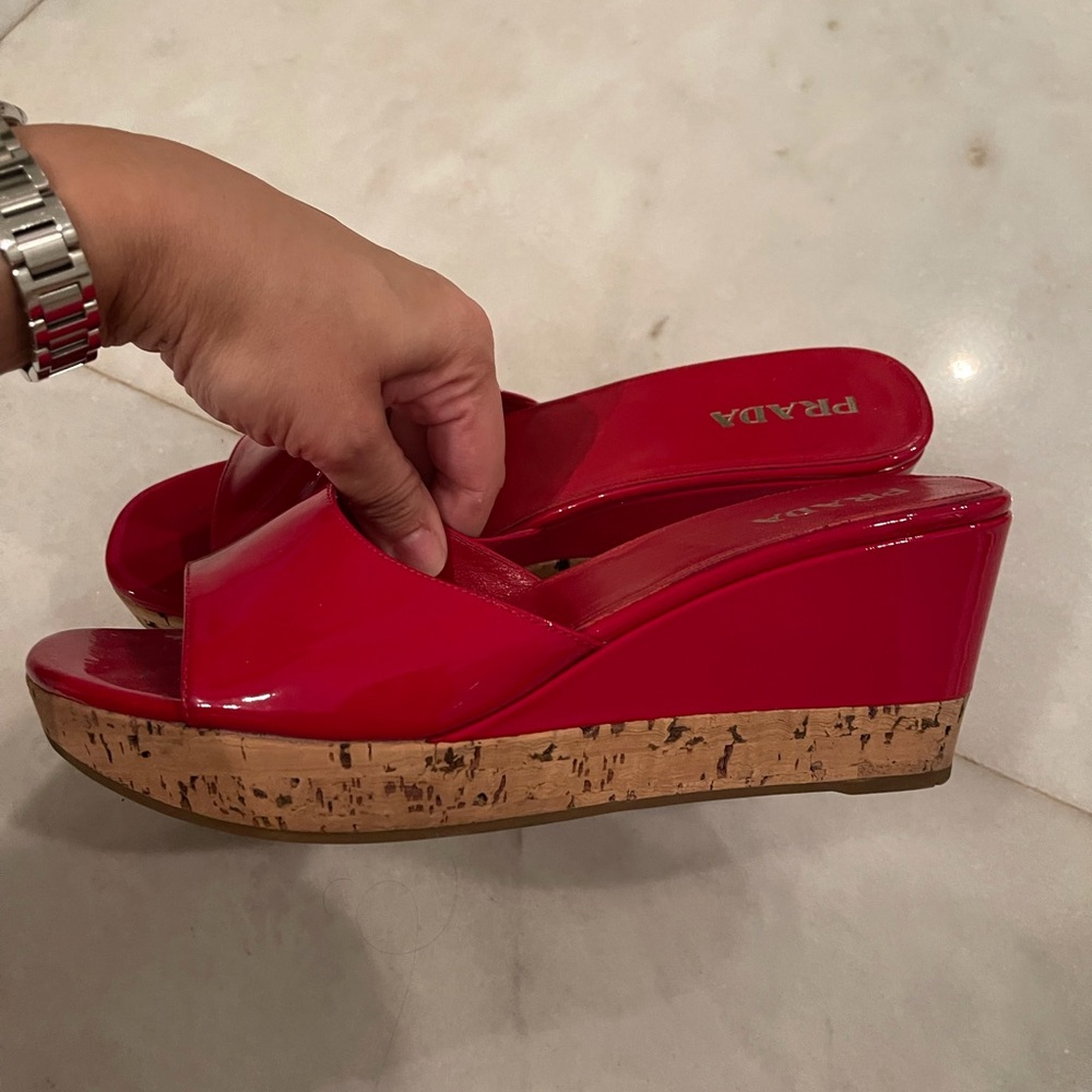 Prada wedges slides
